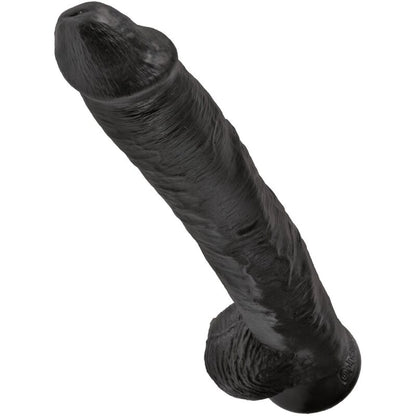 KING COCK - PÊNIS REALÍSTICO COM BOLAS 30.5 CM PRETO - Sexshoptuga 