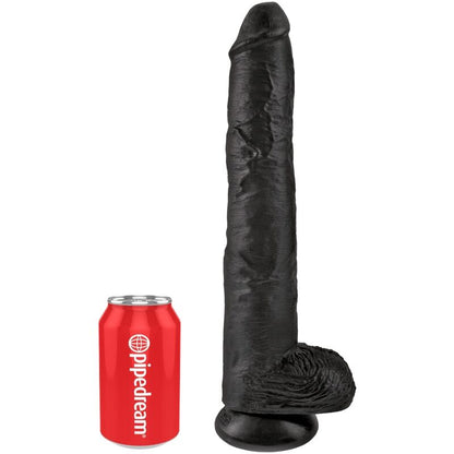 KING COCK - PÊNIS REALÍSTICO COM BOLAS 30.5 CM PRETO - Sexshoptuga 