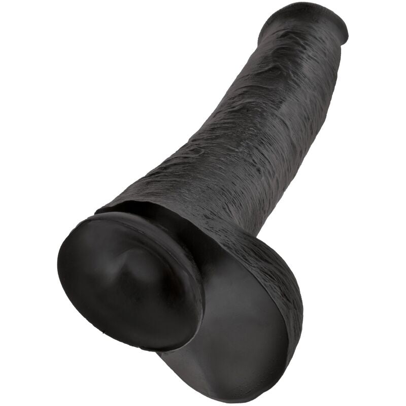 KING COCK - PÊNIS REALÍSTICO COM BOLAS 34.2 CM PRETO - Sexshoptuga 