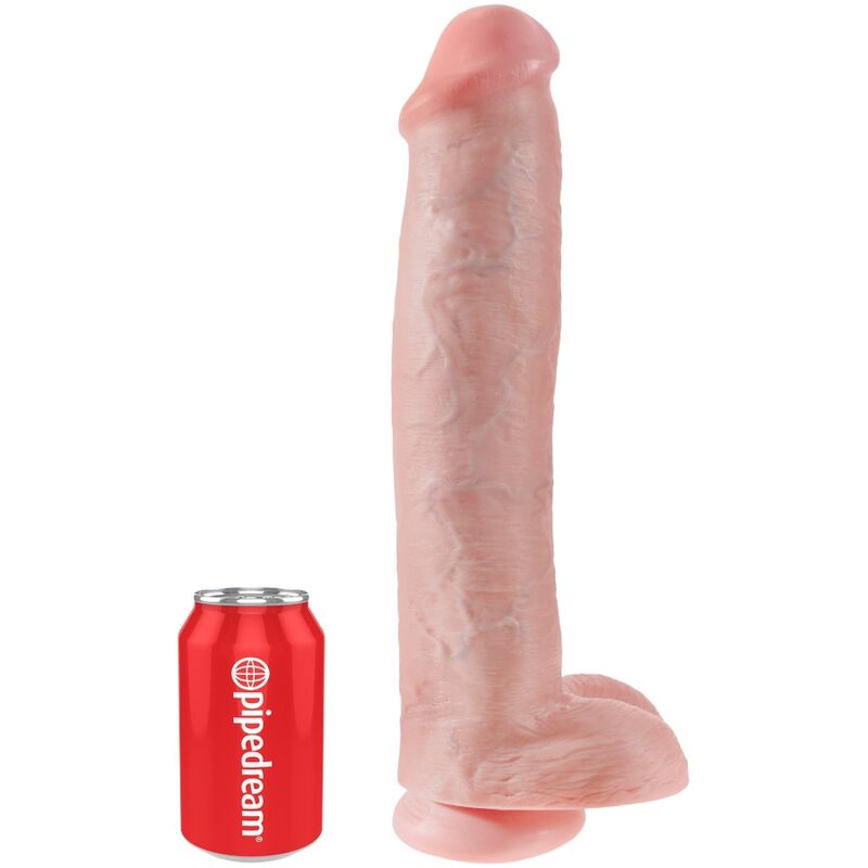 KING COCK - PÊNIS REALÍSTICO COM BOLAS 34.2 CM LEVE - Sexshoptuga 