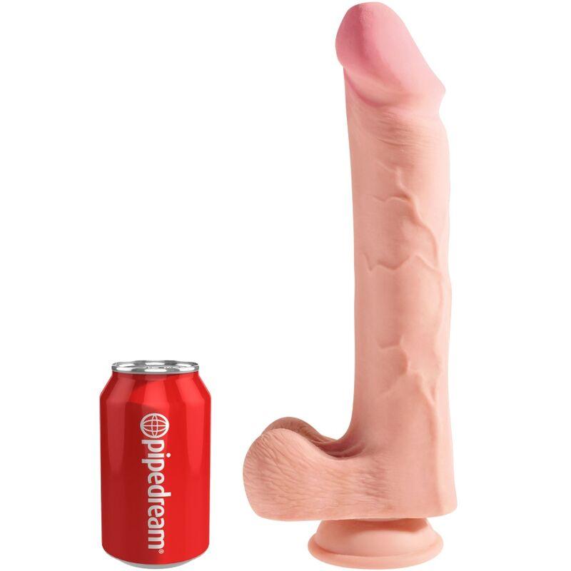 KING COCK - PÊNIS REALÍSTICO COM BOLAS 3D 24.8 CM LUZ - Sexshoptuga 