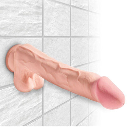 KING COCK - PÊNIS REALÍSTICO COM BOLAS 3D 24.8 CM LUZ - Sexshoptuga 