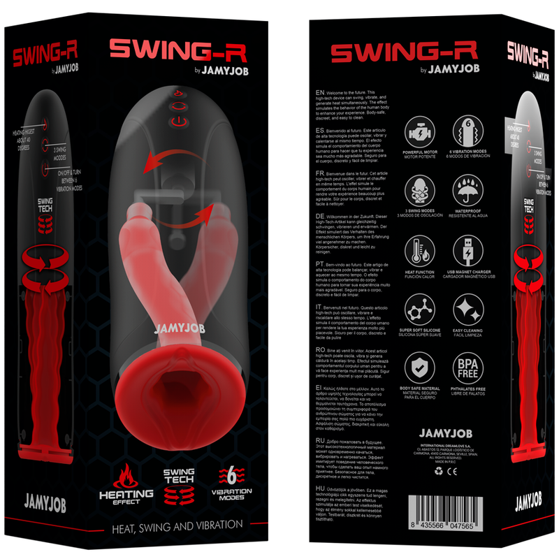 JAMYJOB - EFEITO DE AQUECIMENTO SWING-R, TECNOLOGIA DE SWING E MASTURBADOR DE VIBRAO - Sexshoptuga  Sexshoptuga 