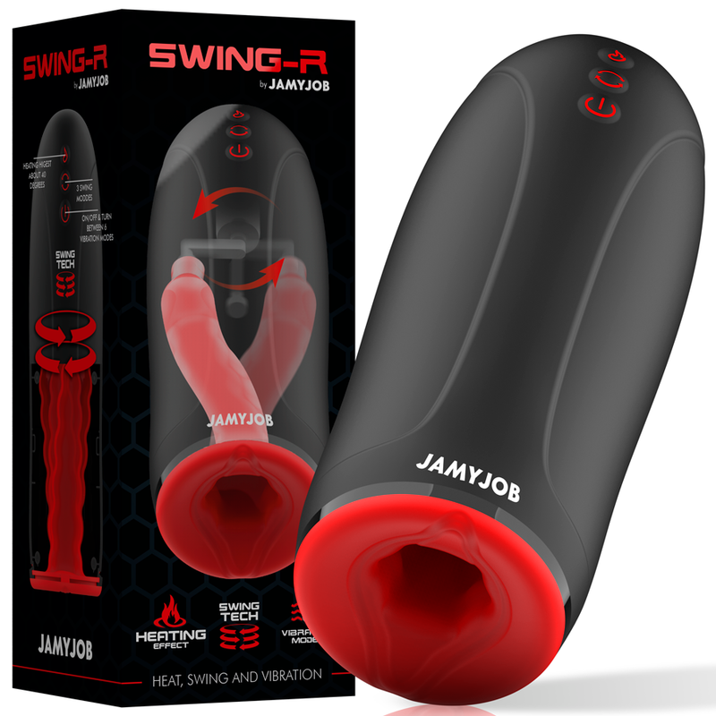 JAMYJOB - EFEITO DE AQUECIMENTO SWING-R, TECNOLOGIA DE SWING E MASTURBADOR DE VIBRAO - Sexshoptuga  Sexshoptuga 