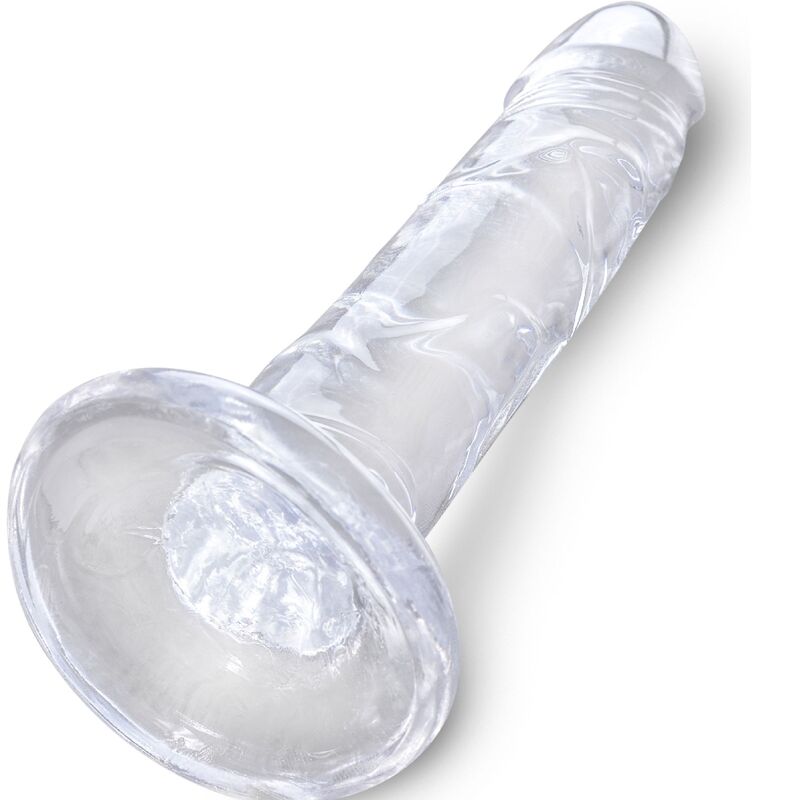 KING COCK - CLEAR PÊNIS REALÍSTICO 15.5 CM TRANSPARENTE - Sexshoptuga 