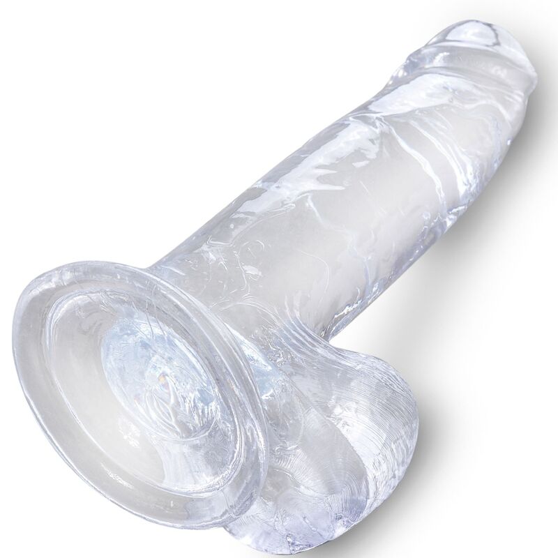 KING COCK - CLEAR PÊNIS REALÍSTICO COM BOLAS 15.2 CM TRANSPARENTE - Sexshoptuga 