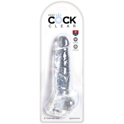 KING COCK - CLEAR PÊNIS REALÍSTICO COM BOLAS 16.5 CM TRANSPARENTE - Sexshoptuga 