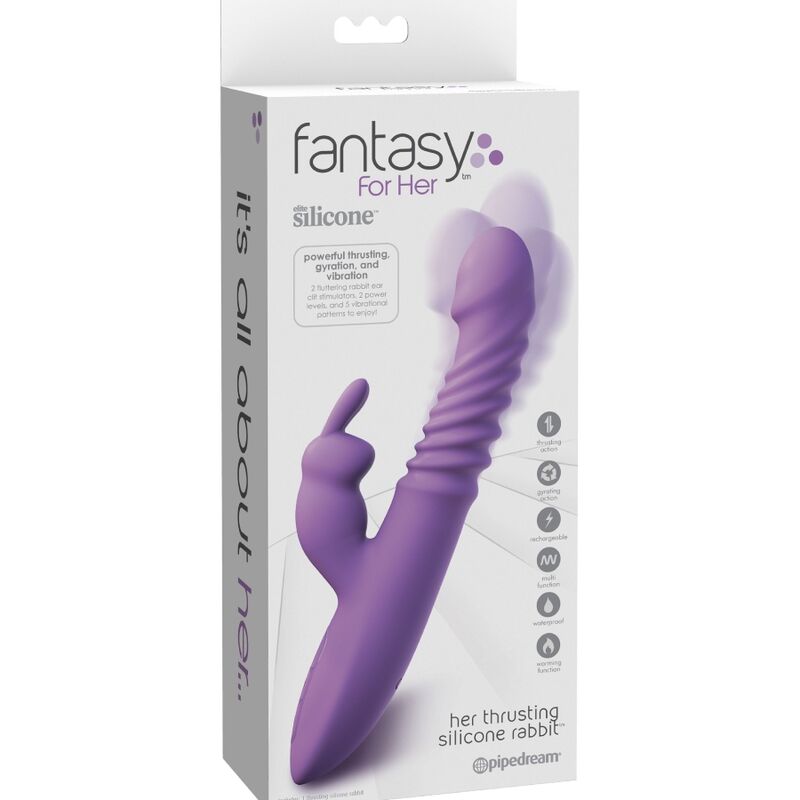 FANTASY FOR HER - ESTIMULADOR DE CLITÓRIS DE COELHO COM OSCILAÇÃO DE FUNÇÃO DE CALOR E VIBRAÇÃO VIOLETA - Sexshoptuga 