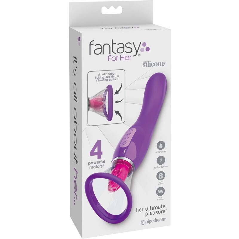 FANTASY FOR HER - SUCKER DE CLITÓRIS LÍNGUA ESTIMULANTE VIOLETA - Sexshoptuga 