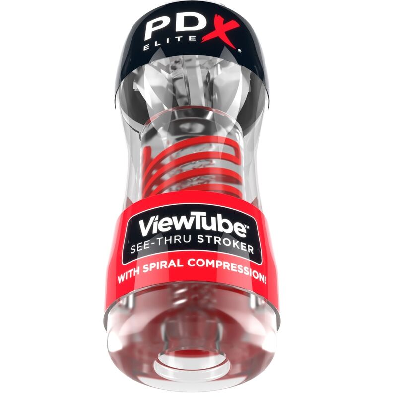 PDX ELITE - STROKER VIEWTUBE 2 COMPRESSO ESPIRAL TRANSPARENTE - Sexshoptuga  Sexshoptuga 