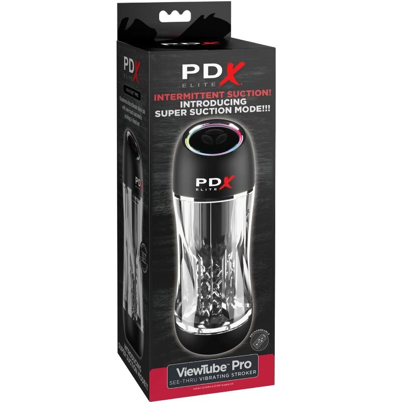 PDX ELITE - VIBRADOR STROKER VIEWTUBE PRO TRANSPARENTE - Sexshoptuga 