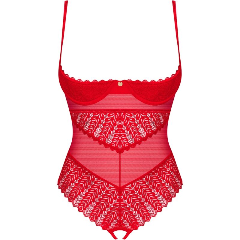 OBSESSIVE - INGRIDIA CROTCHLESS VERMELHO XS/S - Sexshoptuga 