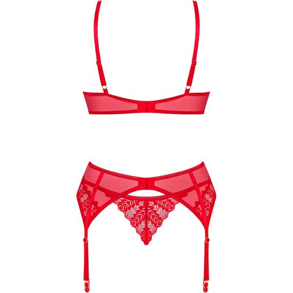 OBSESSIVE - CONJUNTO INGRIDIA TRÊS PEAS VERMELHO XS/S - Sexshoptuga 