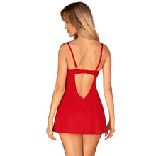 OBSESSIVE - INGRIDIA CHEMISE & TANGA VERMELHO M/L - Sexshoptuga  Sexshoptuga 