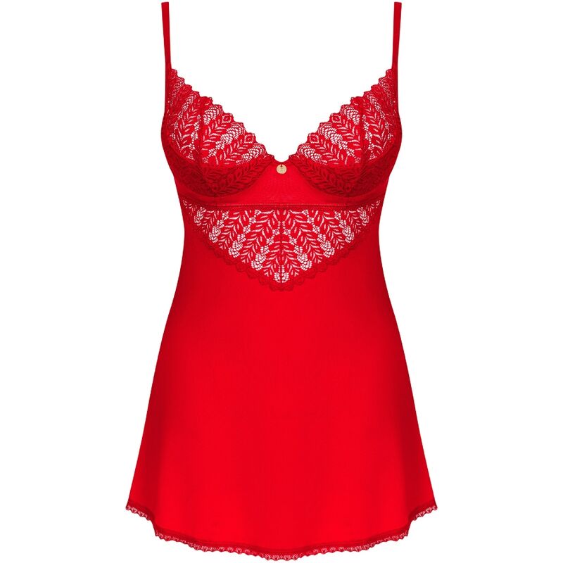 OBSESSIVE - INGRIDIA CHEMISE & TANGA RED XS/S - Sexshoptuga  Sexshoptuga 