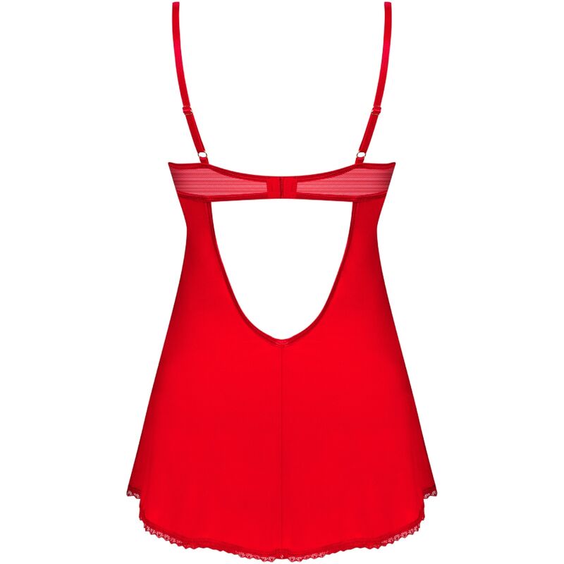 OBSESSIVE - INGRIDIA CHEMISE & TANGA RED XS/S - Sexshoptuga  Sexshoptuga 