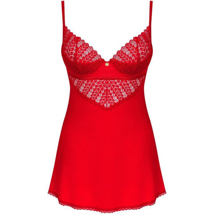 OBSESSIVE - INGRIDIA CHEMISE & TANGA RED XL/XXL - Sexshoptuga 