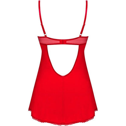 OBSESSIVE - INGRIDIA CHEMISE & TANGA RED XL/XXL - Sexshoptuga 