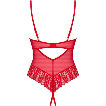 OBSESSIVE - INGRIDIA CROTCHLESS VERMELHO XS/S - Sexshoptuga 