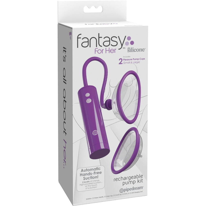 FANTASY FOR HER - KIT DE BOMBA DE ASPIRAÇÃO DE CLITÓRIS RECARREGÁVEL TAMANHO S/L - Sexshoptuga  Sexshoptuga 