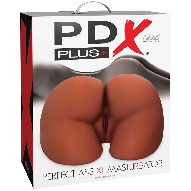 PDX PLUS - MASTURBADOR PERFECT ASS XL DUPLA ENTRADA MARROM - Sexshoptuga 