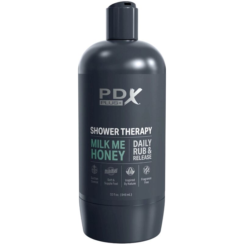 PDX PLUS - STROKER MASTURBATOR DESIGN DISCRETO DO GARRAFA DE SHAMPOO MILK ME HONEY - Sexshoptuga  Sexshoptuga 