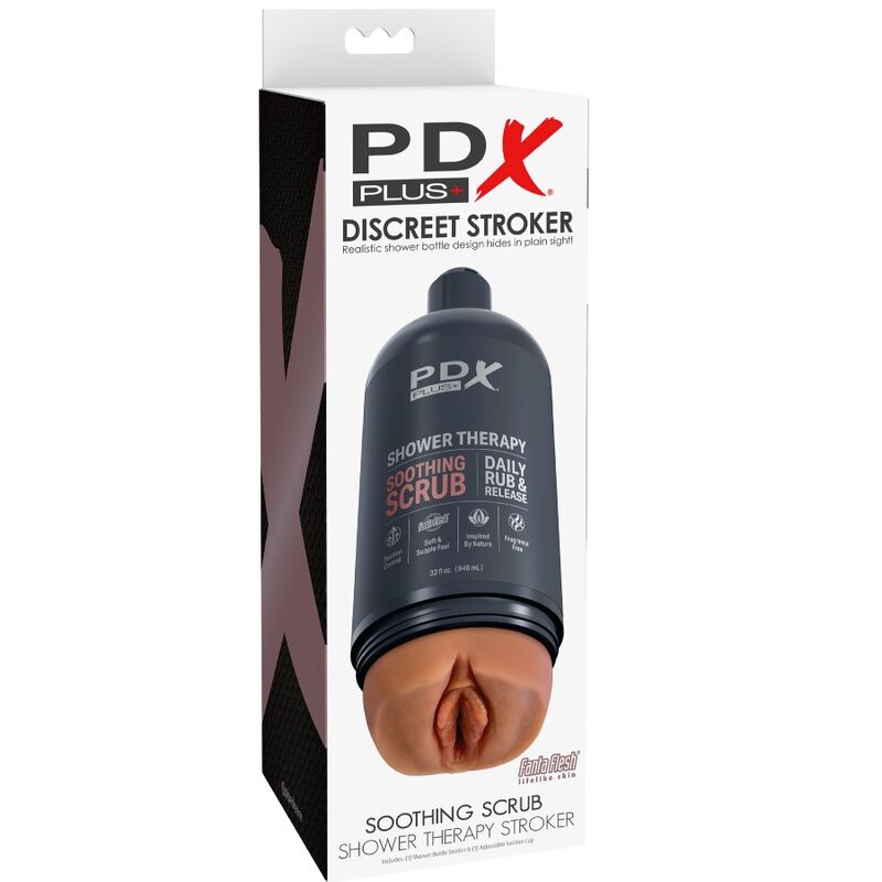 PDX PLUS - STROKER MASTURBATOR DISCREET GARRAFA DESIGN CALMANTE SCRUB CANDY SHAMPOO - Sexshoptuga 