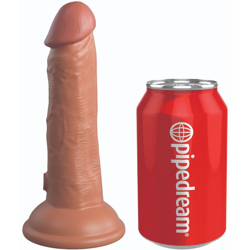 KING COCK - ELITE DILDO DE SILICONE REALÍSTICO 15.2 CM CARAMELO - Sexshoptuga 