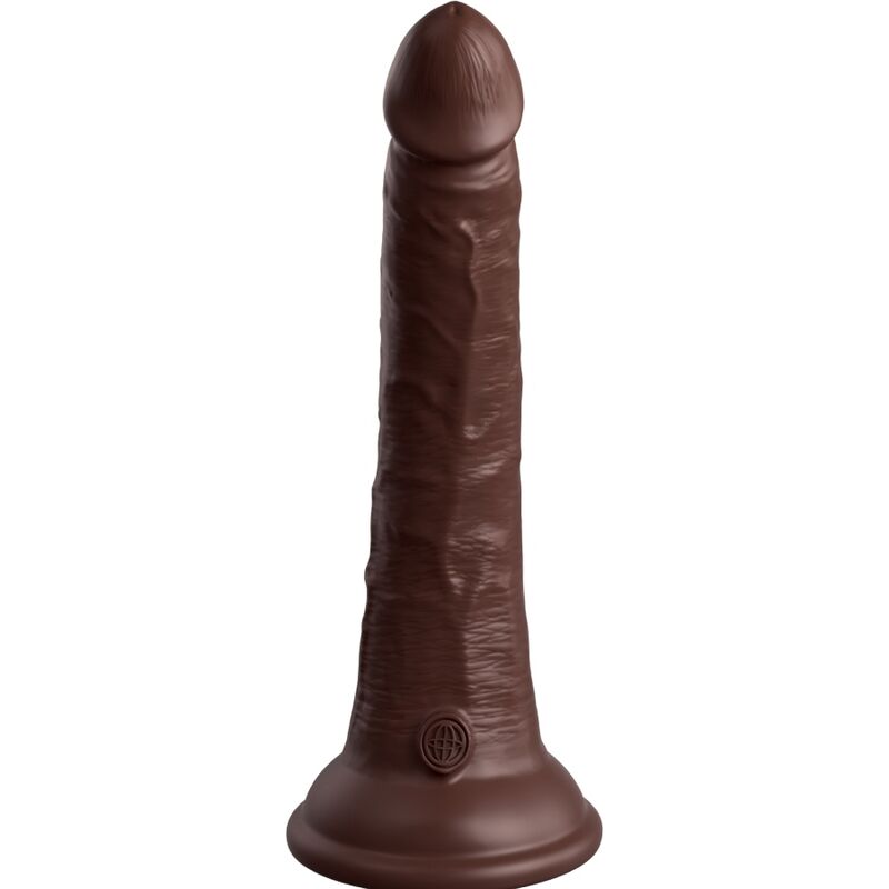 KING COCK - ELITE DILDO DE SILICONE REALÍSTICO 17.8 CM CASTANHO - Sexshoptuga 