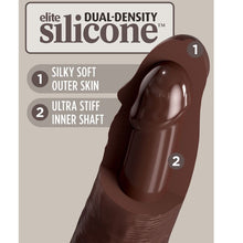 KING COCK - ELITE DILDO DE SILICONE REALÍSTICO 17.8 CM CASTANHO - Sexshoptuga  Sexshoptuga 