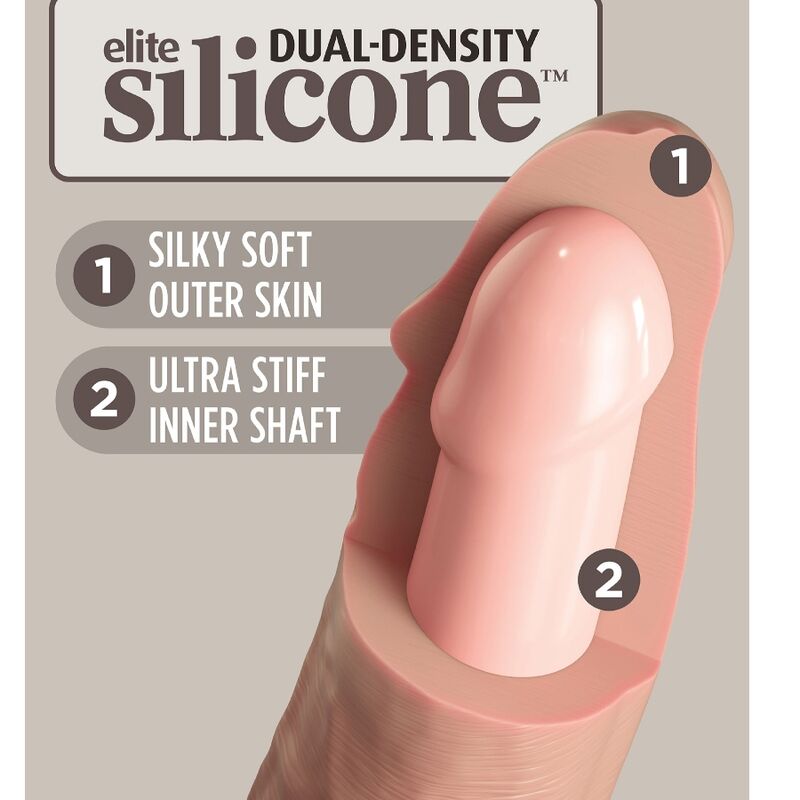 KING COCK - ELITE DILDO SILICONE REALISTA 17.8 CM - Sexshoptuga  Sexshoptuga 