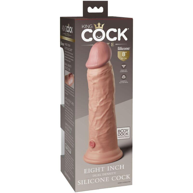 KING COCK - ELITE DILDO SILICONE REALISTA 20.3 CM - Sexshoptuga 