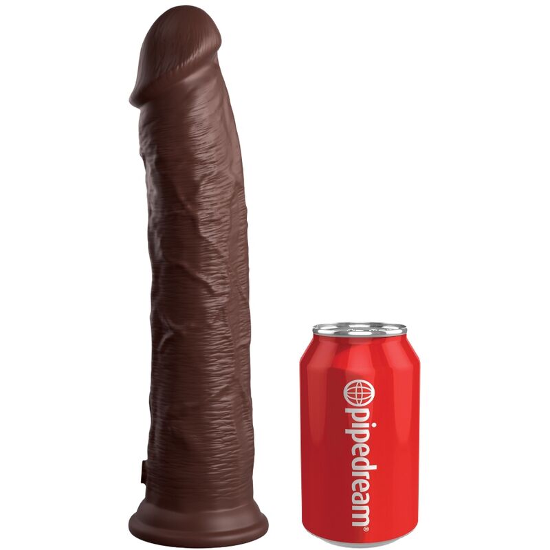 KING COCK - ELITE DILDO DE SILICONE REALISTA 28 CM MARROM - Sexshoptuga 