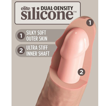 KING COCK - ELITE VIBRADOR REALÍSTICO E SILICONE 15.2 CM - Sexshoptuga 