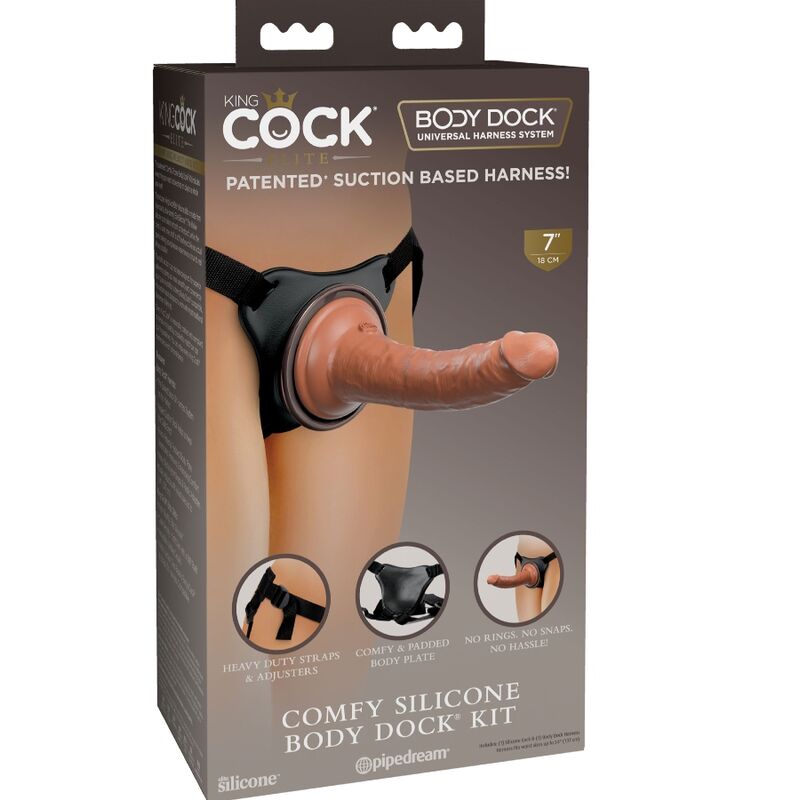 KING COCK - ELITE ARNÊS AJUSTVEL CONFORTVEL COM DILDO 17.8 CM - Sexshoptuga  Sexshoptuga 