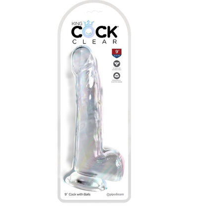 KING COCK - CLEAR DILDO COM TESTÍCULOS 20.3 CM TRANSPARENTE - Sexshoptuga 