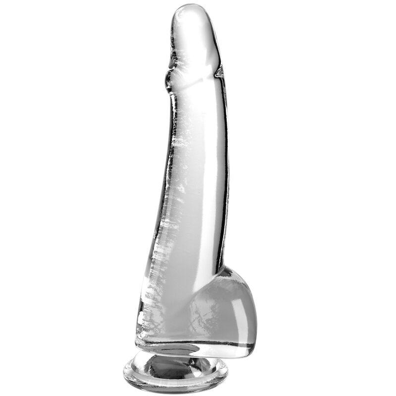 KING COCK - CLEAR DILDO COM TESTÍCULOS 19 CM TRANSPARENTE - Sexshoptuga 