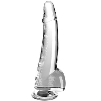 KING COCK - CLEAR DILDO COM TESTÍCULOS 19 CM TRANSPARENTE - Sexshoptuga 