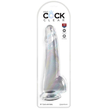 KING COCK - CLEAR DILDO COM TESTÍCULOS 19 CM TRANSPARENTE - Sexshoptuga 