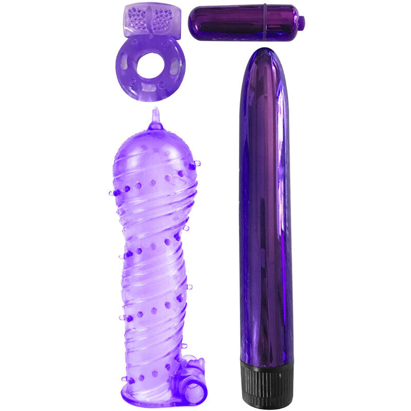 CLASSIX - KIT PARA CASAIS COM ANEL, BAINHA E BALAS ROXAS - Sexshoptuga 