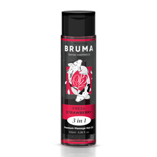 BRUMA - ÓLEO DE MASSAGEM PREMIUM EFEITO CALOR SABOR MORANGO 3 EM 1 - 100 ML - Sexshoptuga 