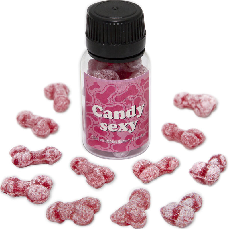 DIABLO PICANTE - FRASCO CANDY SEXY COM 12 GOMAS SABOR MORANGO-CEREJA - Sexshoptuga  Sexshoptuga 