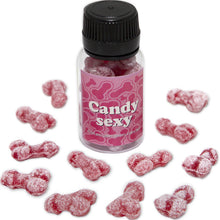 DIABLO PICANTE - FRASCO CANDY SEXY COM 12 GOMAS SABOR MORANGO-CEREJA - Sexshoptuga 