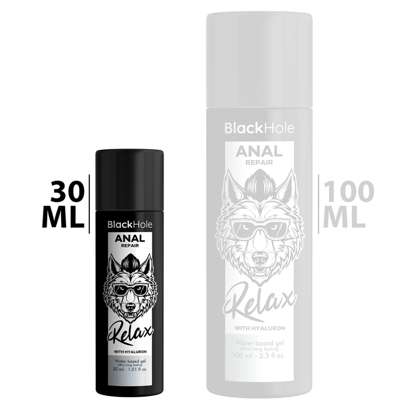 BLACK HOLE - REPARO ANAL RELAX À BASE DE ÁGUA COM HIALURON 30 ML - Sexshoptuga  Sexshoptuga 