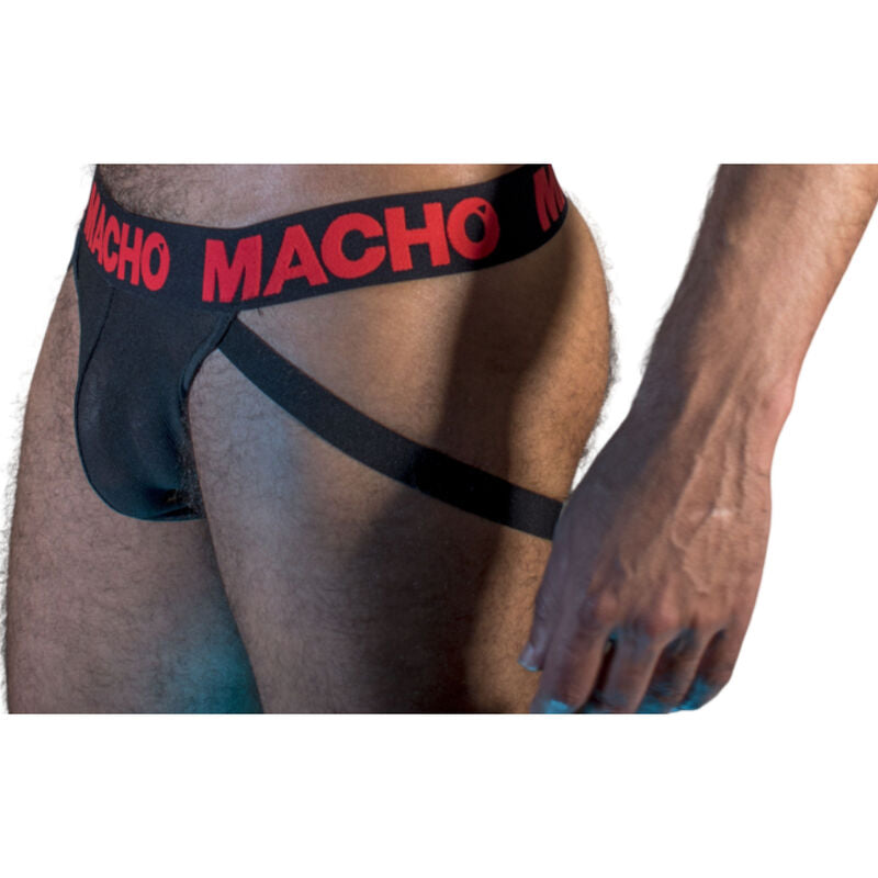 MACHO - MX26X2 JOCK PRETO/VERMELHO S - Sexshoptuga 