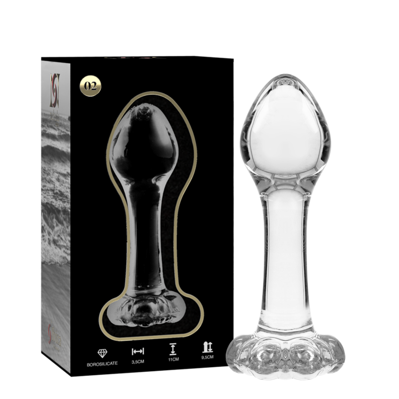 NEBULA SERIES BY IBIZA - MODELO 2 ANAL PLUG VIDRO BOROSILICADO TRANSPARENTE 11 CM -O- 3.5 CM - Sexshoptuga  Sexshoptuga 