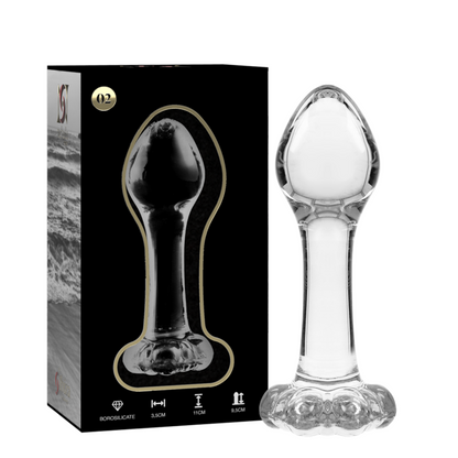 NEBULA SERIES BY IBIZA - MODELO 2 ANAL PLUG VIDRO BOROSILICADO TRANSPARENTE 11 CM -O- 3.5 CM - Sexshoptuga 