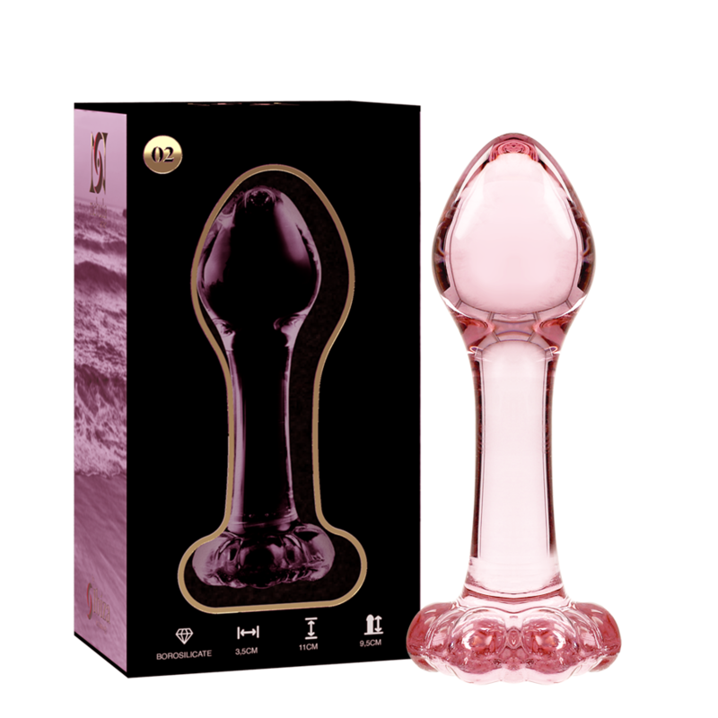 NEBULA SERIES BY IBIZA - MODELO 2 ANAL PLUG VIDRO BOROSILICADO TRANSPARENTE 11 CM -O- 3.5 CM - Sexshoptuga 