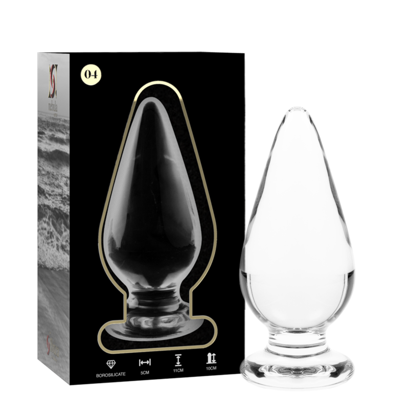 NEBULA SERIES BY IBIZA - MODELO 4 ANAL PLUG VIDRO BOROSILICADO TRANSPARENTE 11 CM -O- 5 CM Sexshoptuga 