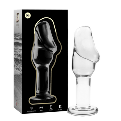 NEBULA SERIES BY IBIZA - MODELO 6 ANAL PLUG VIDRO BOROSILICADO TRANSPARENTE 12.5 CM -O- 4 CM - Sexshoptuga 